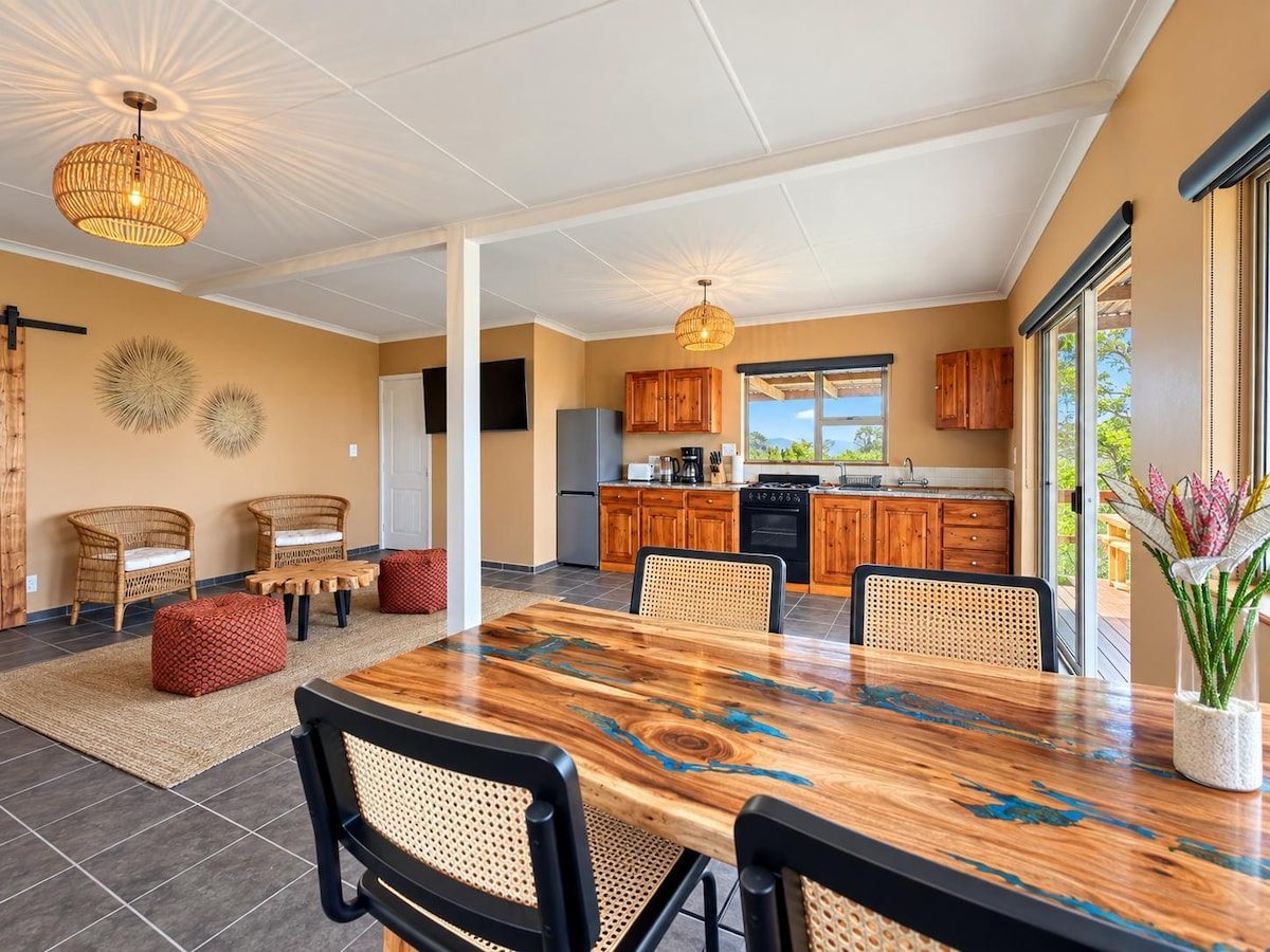 Dining table and living area