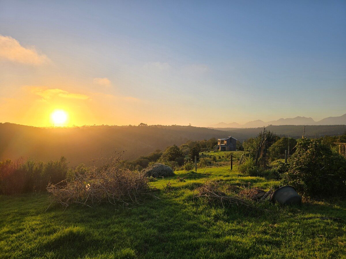 Sunrise over the property